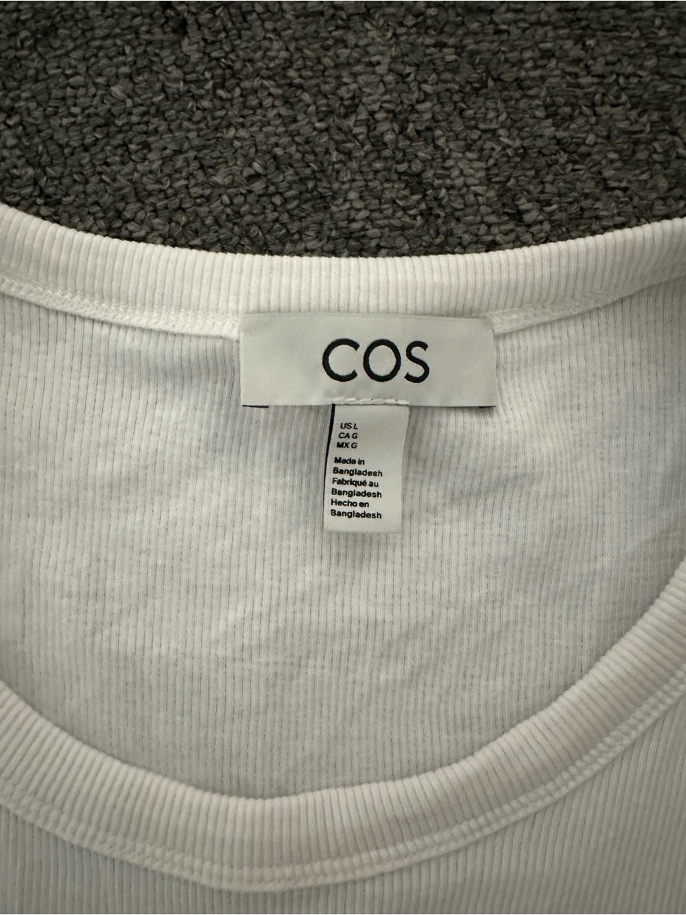 COS Ribbed Men's Tank Top Large NWOT - Picture 2 of 3